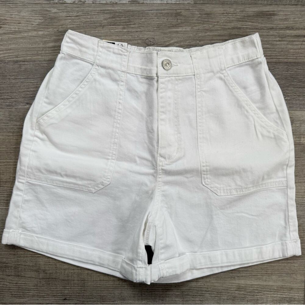 Gloria Vanderbilt Women’s Sz Small Utility Shorts New NWT in White Cotton